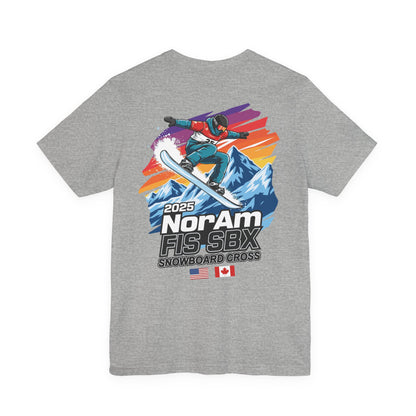 2025 FIS Snowboard Cross Tee - 2025 NorAm FIS SBX, Unisex Athletic Shirt, Winter Sports Apparel, Snowboarding Gift, Adventure Wear