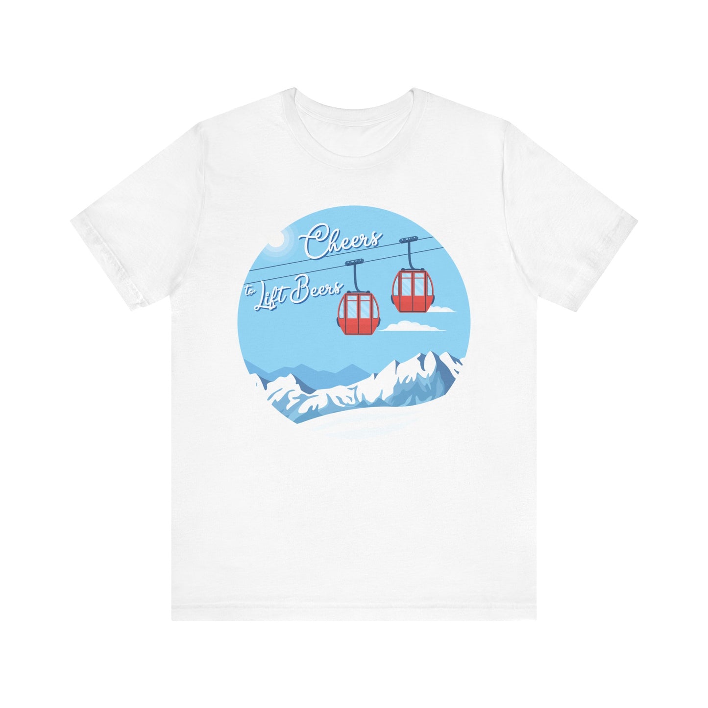 Cheers to Lift Beers Unisex Tee - Mountain Vibes Short Sleeve Shirt