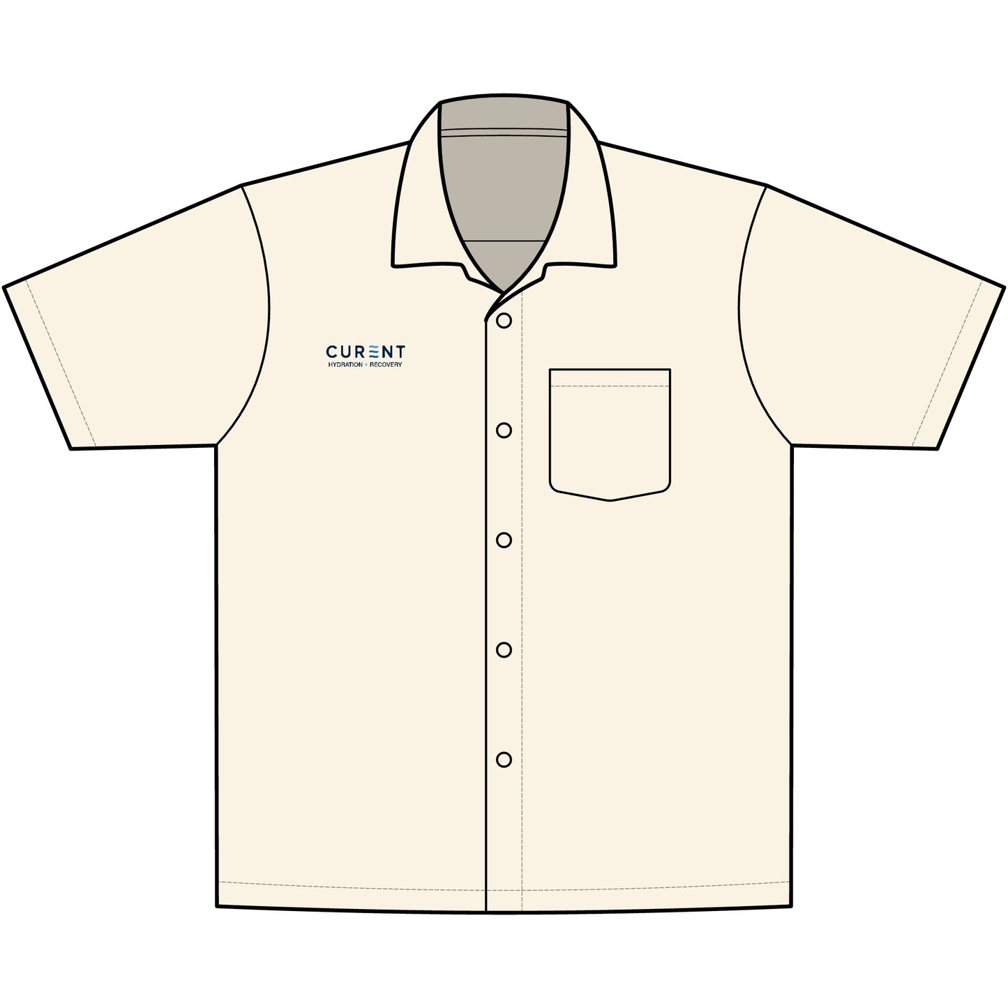 CURENT Easy-Care Camp Shirt — Lightweight Wrinkle-Resistant Button-Up