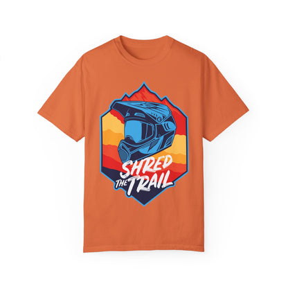 Shred The Trail Adventure T-Shirt - Unisex Garment-Dyed Tee for Outdoor Enthusiasts