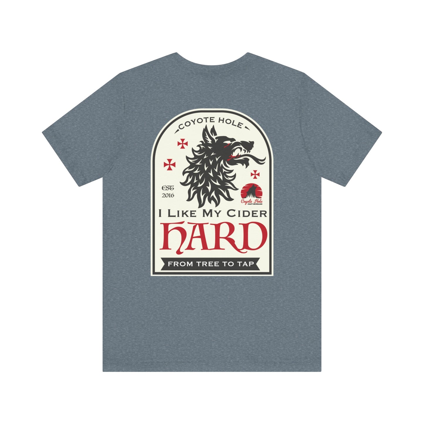 Coyote Hole - I Like My Cider Hard T-Shirt - Perfect for Fall Gatherings, Festivals, Parties, Gifts, and Everyday Wear
