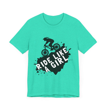 Ride Like a Girl Unisex Bicycle Tee - Empowering Cycling Shirt