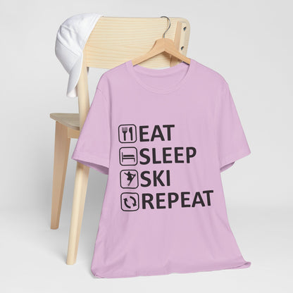 Eat Sleep Ski Repeat - Unisex Jersey Tee