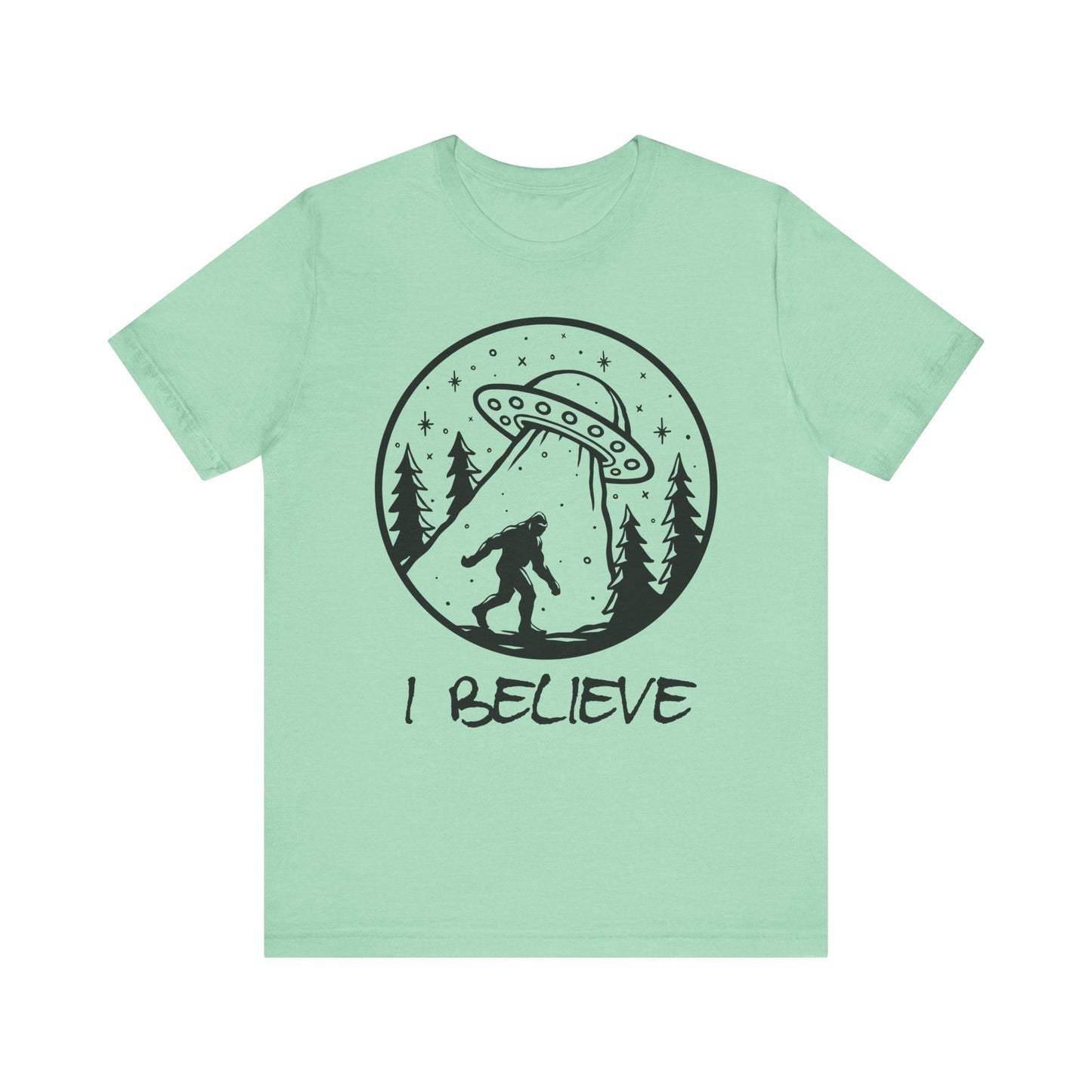 I Believe UFO and Big Foot Unisex Jersey Tee