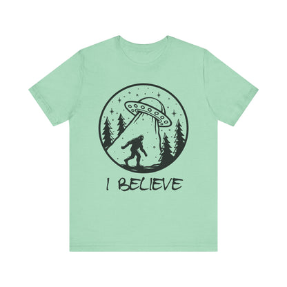 I Believe UFO and Big Foot Unisex Jersey Tee