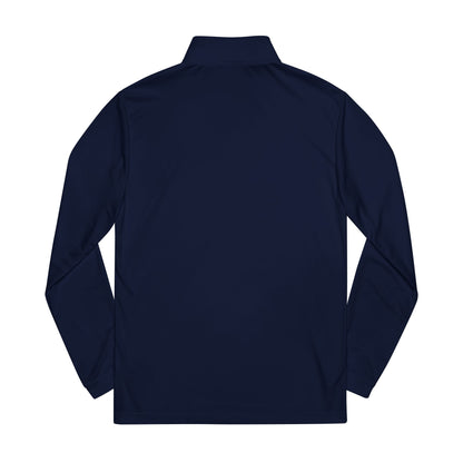 Curent Embroidered Quarter-Zip Pullover - Navy
