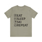 Eat Sleep Ski Repeat - Unisex Jersey Tee