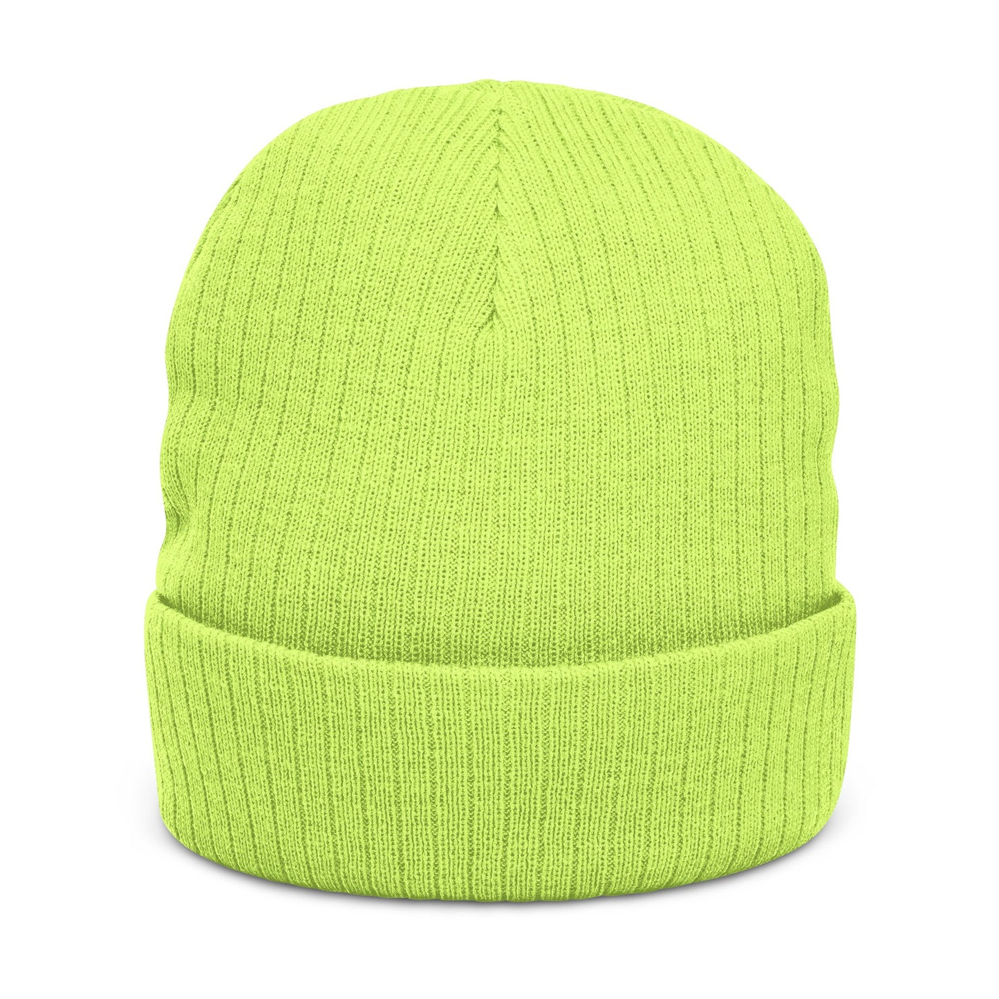 LUNA Ribbed Knit Beanie, Embroidered