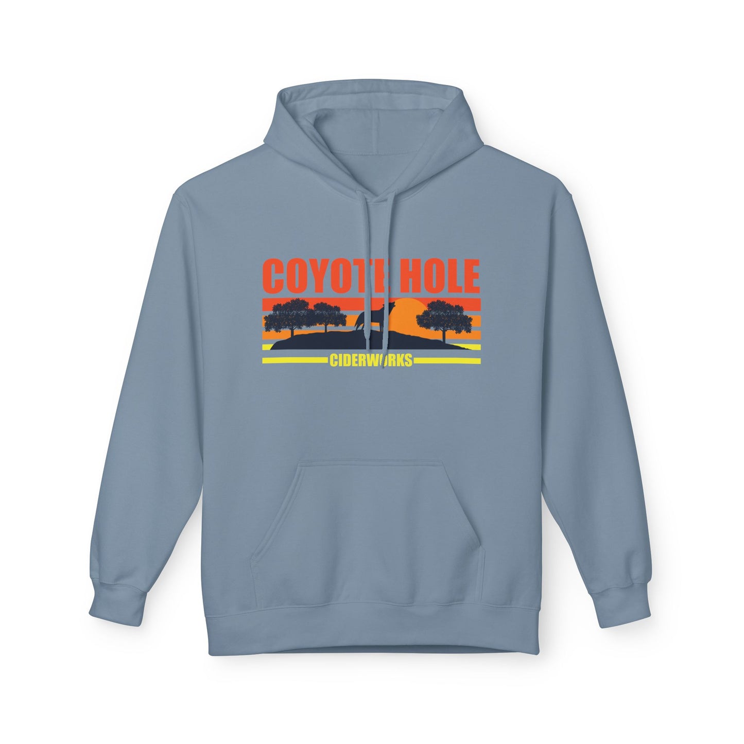 Coyote Hole Hoodie - Cozy Unisex Fleece Sweater for Fall, Gift for Nature Lovers, Outdoor Adventure Apparel, Perfect for Bonfires