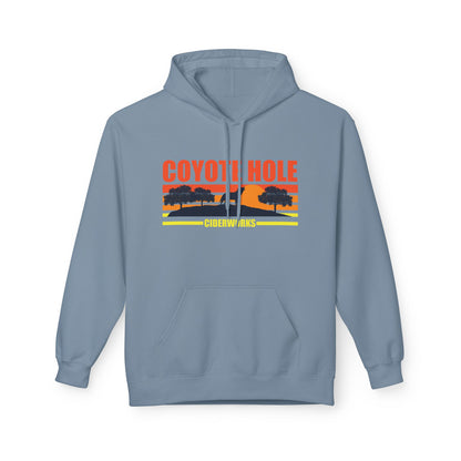 Coyote Hole Hoodie - Cozy Unisex Fleece Sweater for Fall, Gift for Nature Lovers, Outdoor Adventure Apparel, Perfect for Bonfires
