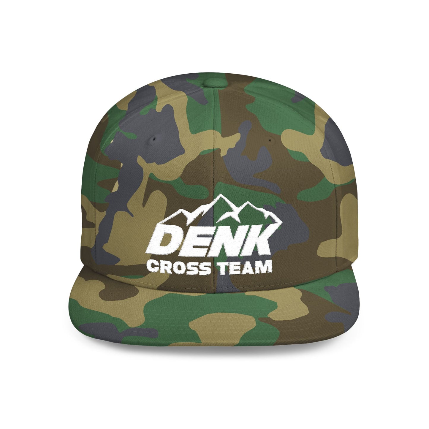 Denk Cross Flat Bill Snapback Hat