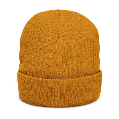 LUNA Ribbed Knit Beanie, Embroidered