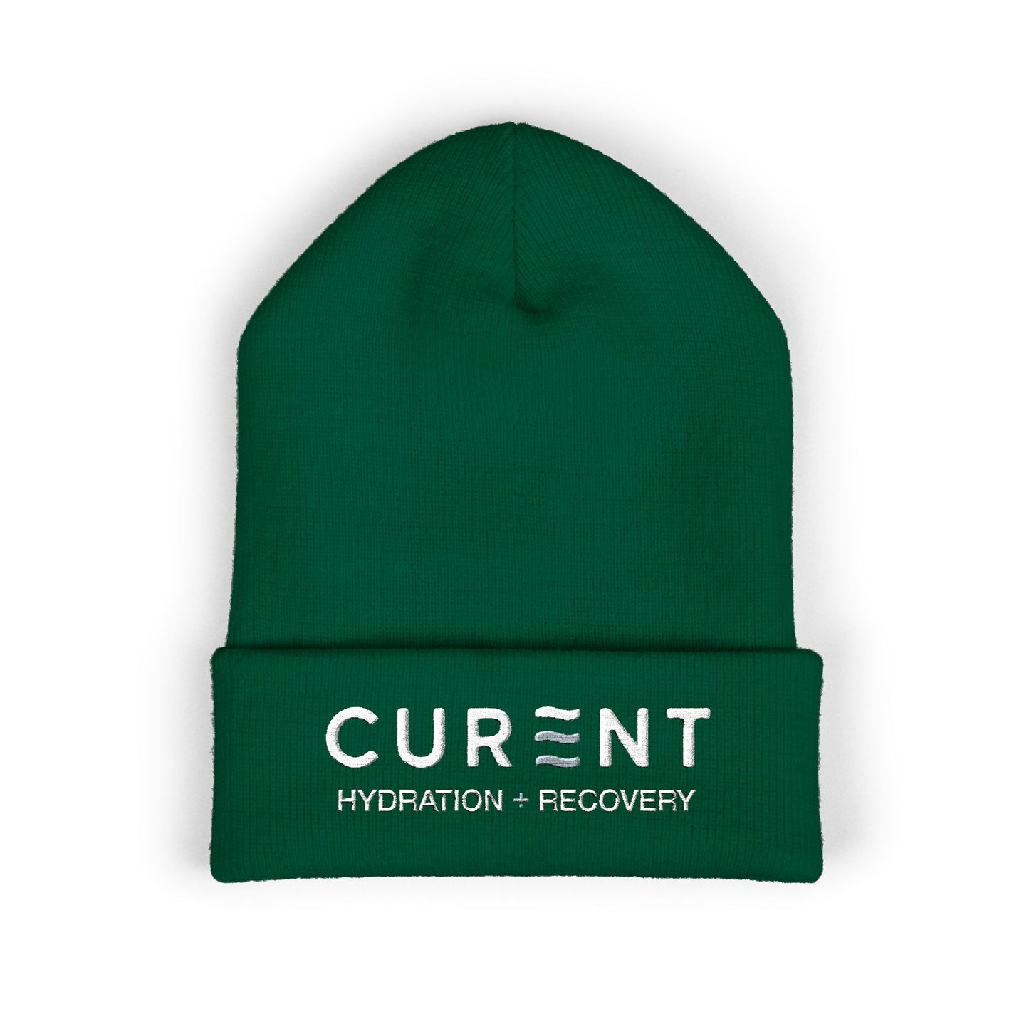 CURENT Embroidered Cuffed Beanie — Knit Hat