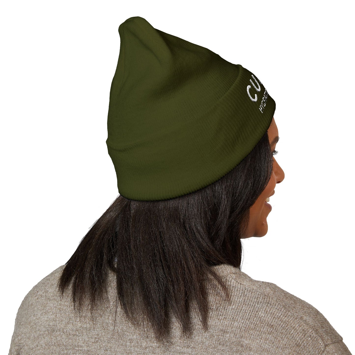 CURENT Embroidered Cuffed Beanie — Knit Hat