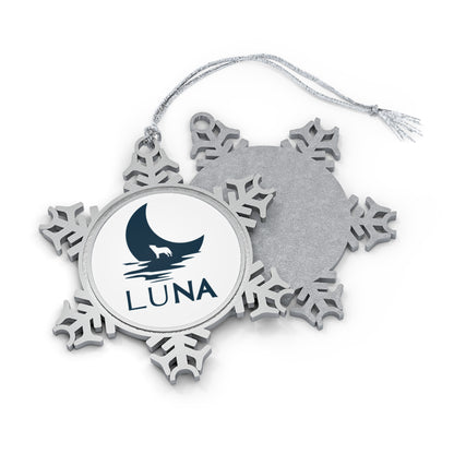 LUNA Pewter Snowflake Ornament