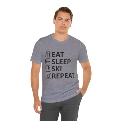 Eat Sleep Ski Repeat - Unisex Jersey Tee