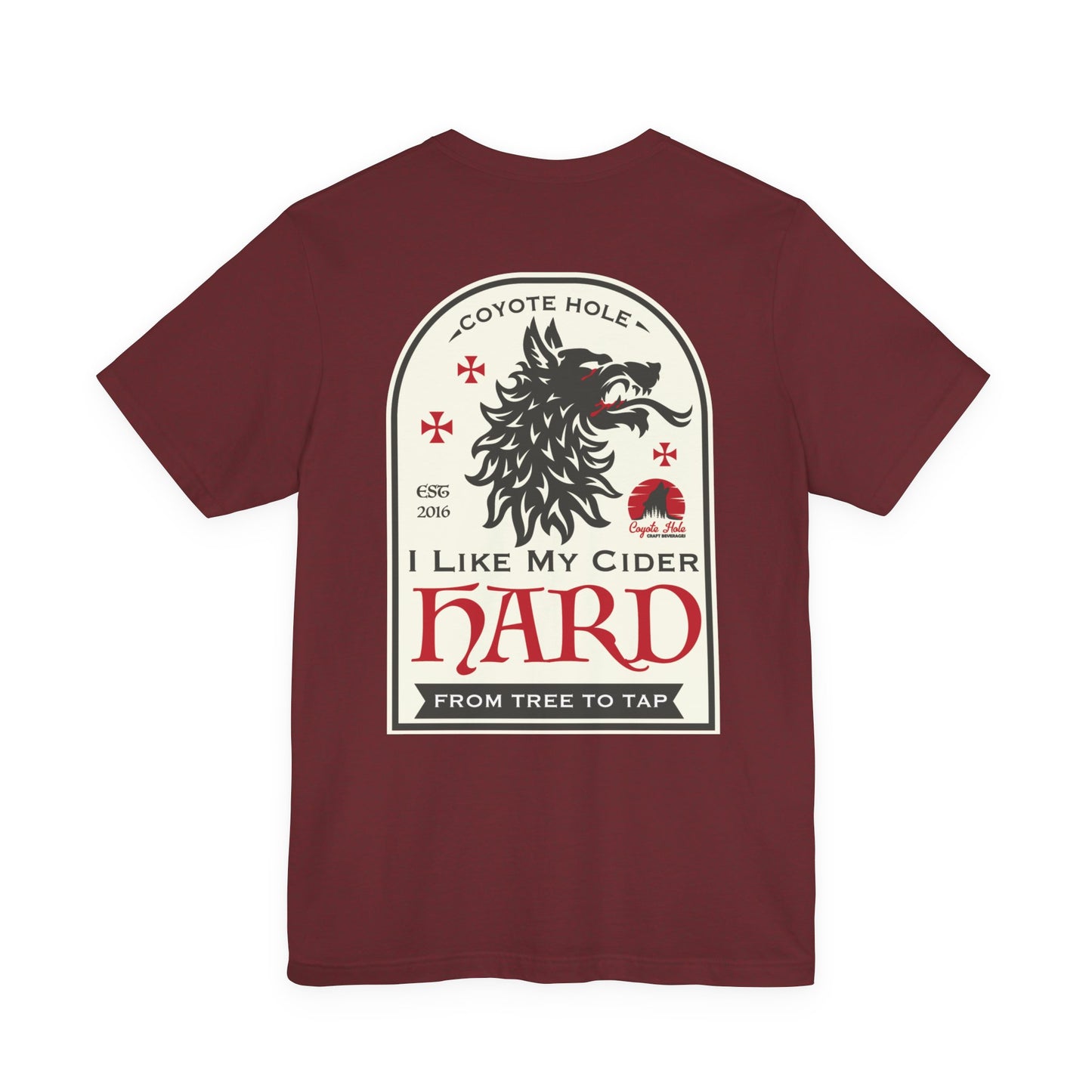 Coyote Hole - I Like My Cider Hard T-Shirt - Perfect for Fall Gatherings, Festivals, Parties, Gifts, and Everyday Wear