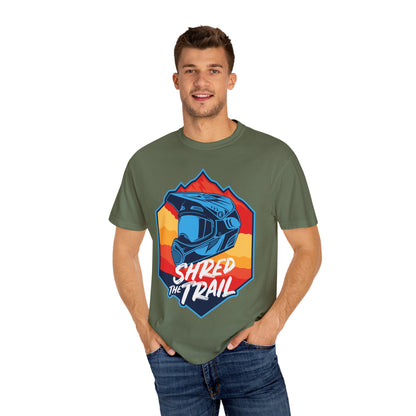 Shred The Trail Adventure T-Shirt - Unisex Garment-Dyed Tee for Outdoor Enthusiasts