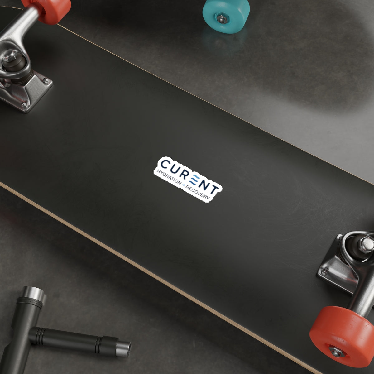 Current Hydration + Recovery Die-Cut Sticker — Waterwave Logo Sticker for Laptops, Bottles & Gear
