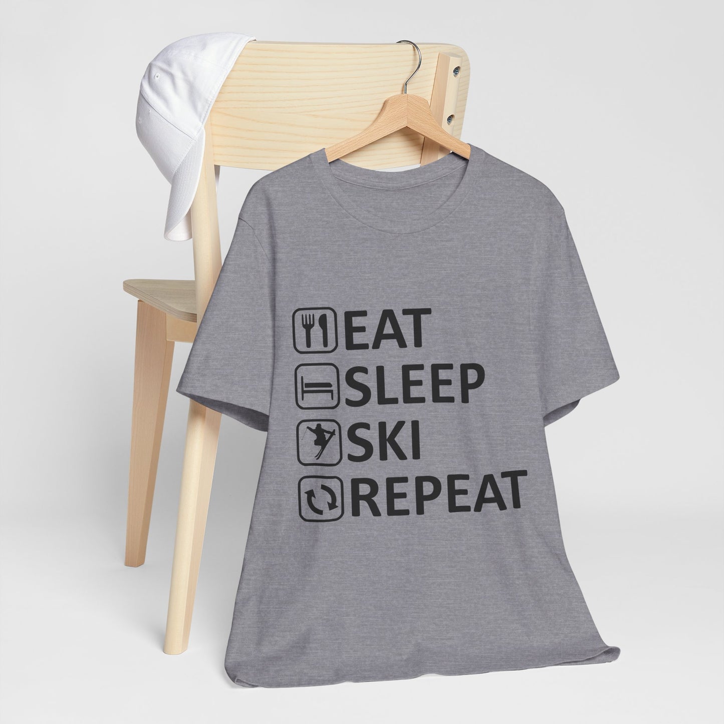 Eat Sleep Ski Repeat - Unisex Jersey Tee