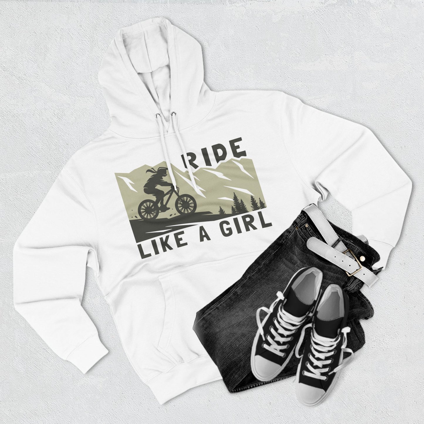 Adventure-Ready Hoodie - 'Ride Like a Girl' Design