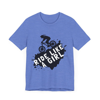 Ride Like a Girl Unisex Bicycle Tee - Empowering Cycling Shirt