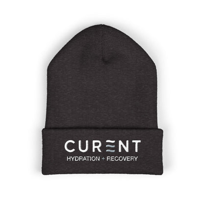 CURENT Embroidered Cuffed Beanie — Knit Hat