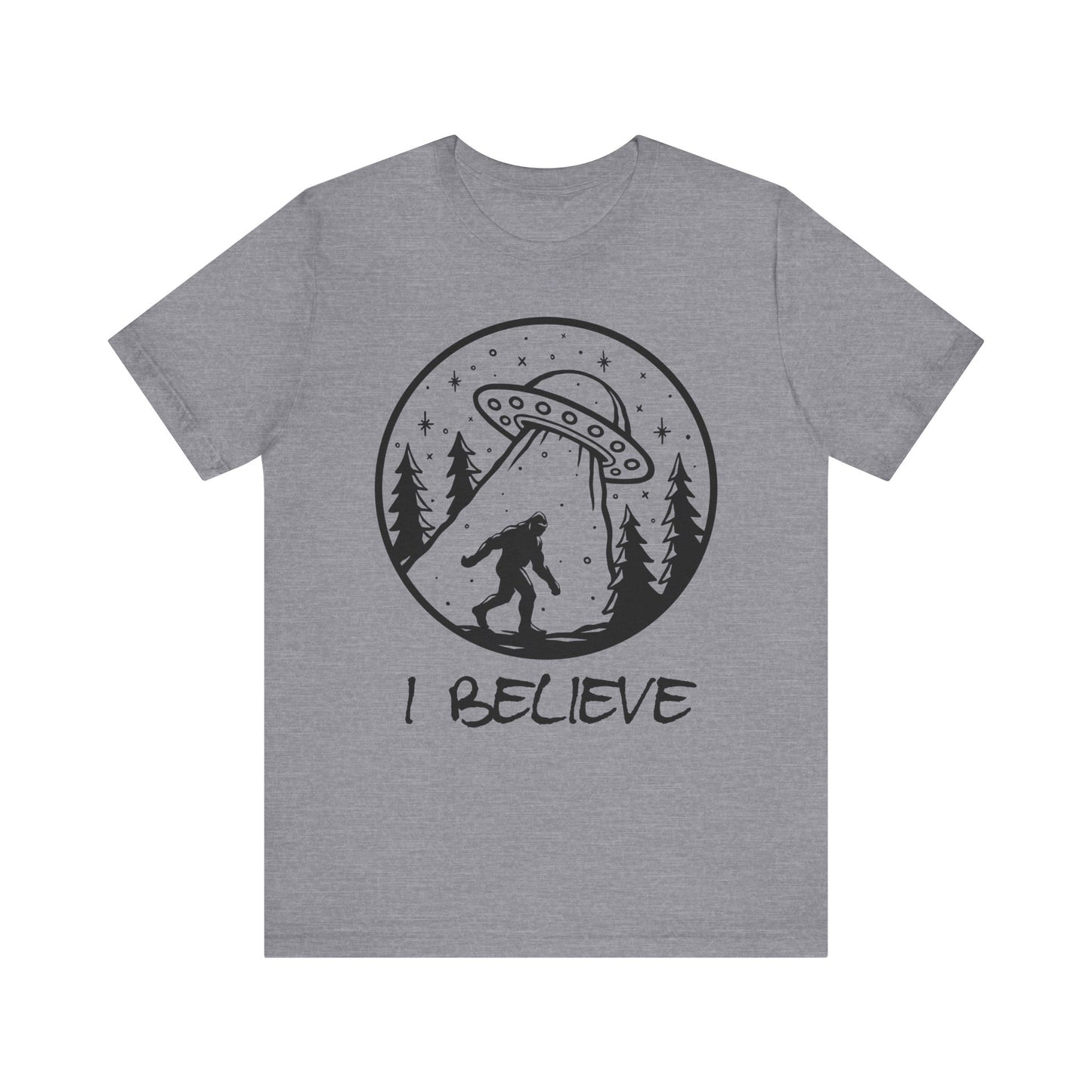 I Believe UFO and Big Foot Unisex Jersey Tee