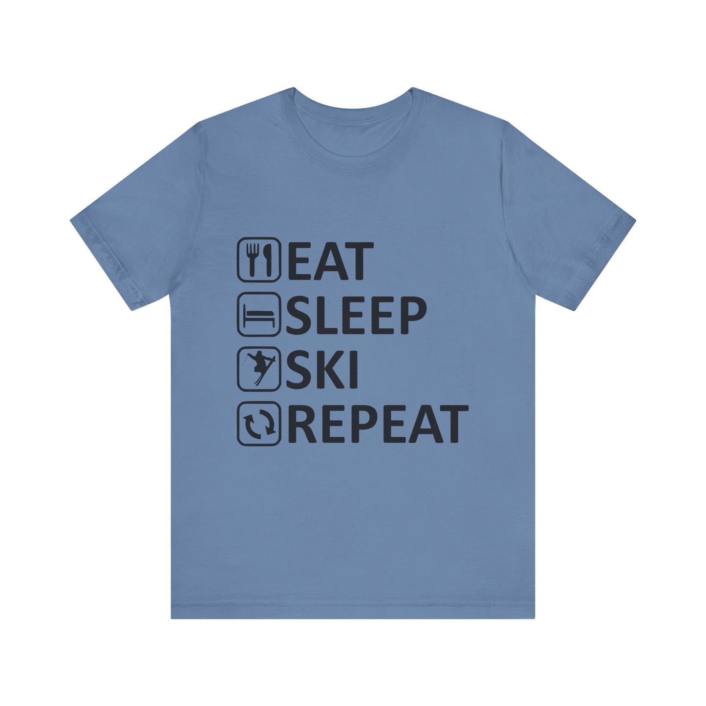 Eat Sleep Ski Repeat - Unisex Jersey Tee