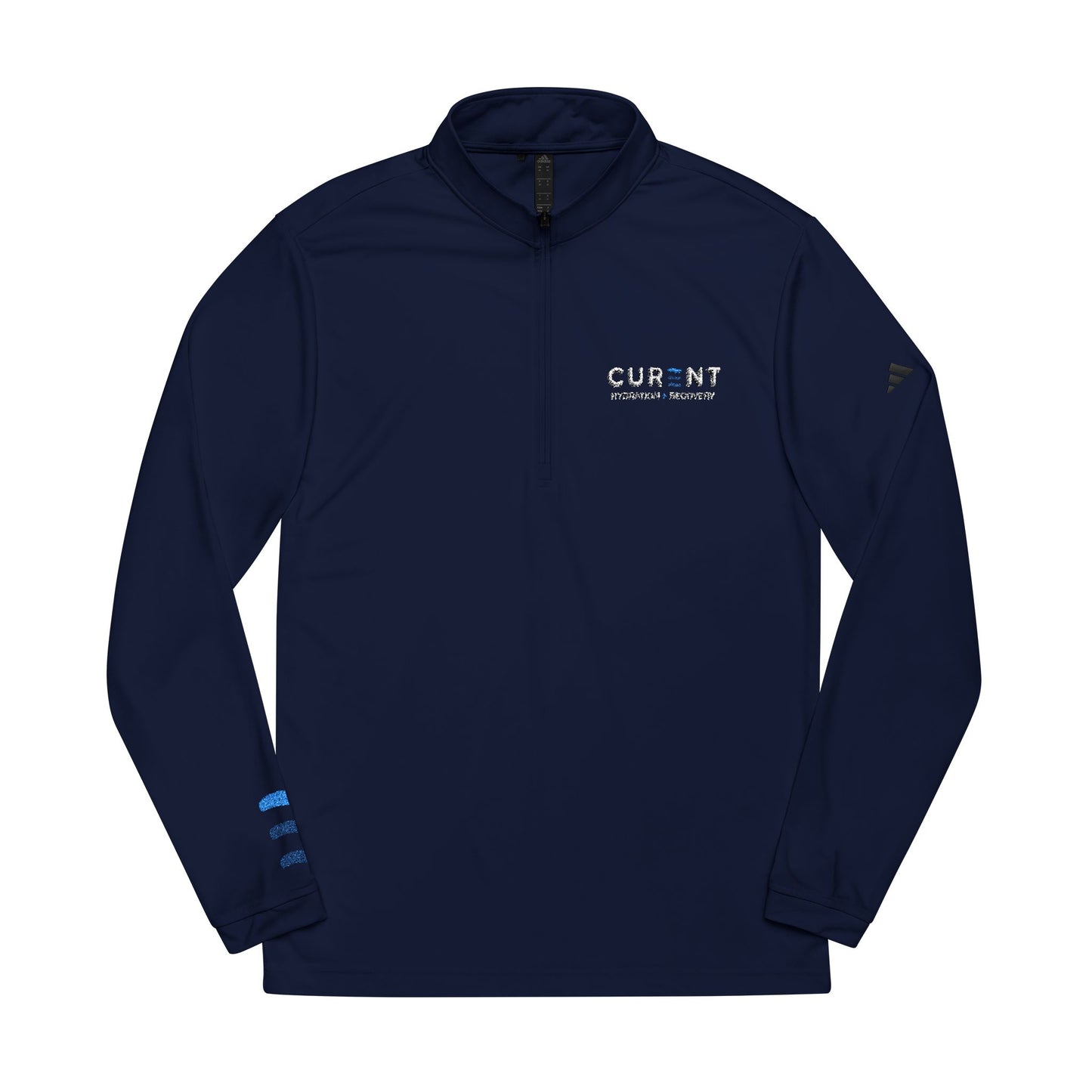 Curent Embroidered Quarter-Zip Pullover - Navy