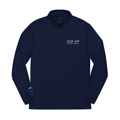 Curent Embroidered Quarter-Zip Pullover - Navy