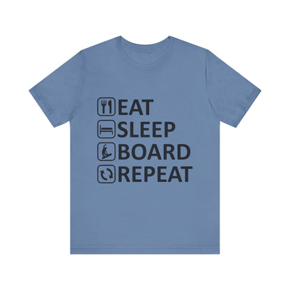 Eat Sleep Board Repeat - Unisex Jersey Tee
