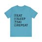 Eat Sleep Ski Repeat - Unisex Jersey Tee