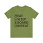 Eat Sleep Board Repeat - Unisex Jersey Tee